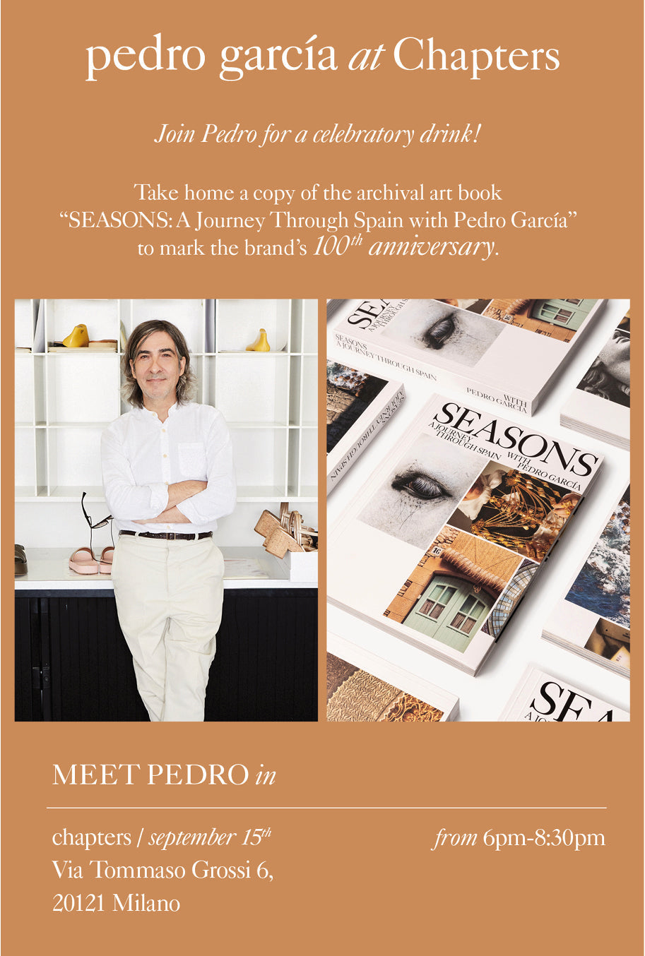 MEET PEDRO AT CHAPTERS, MILANO
