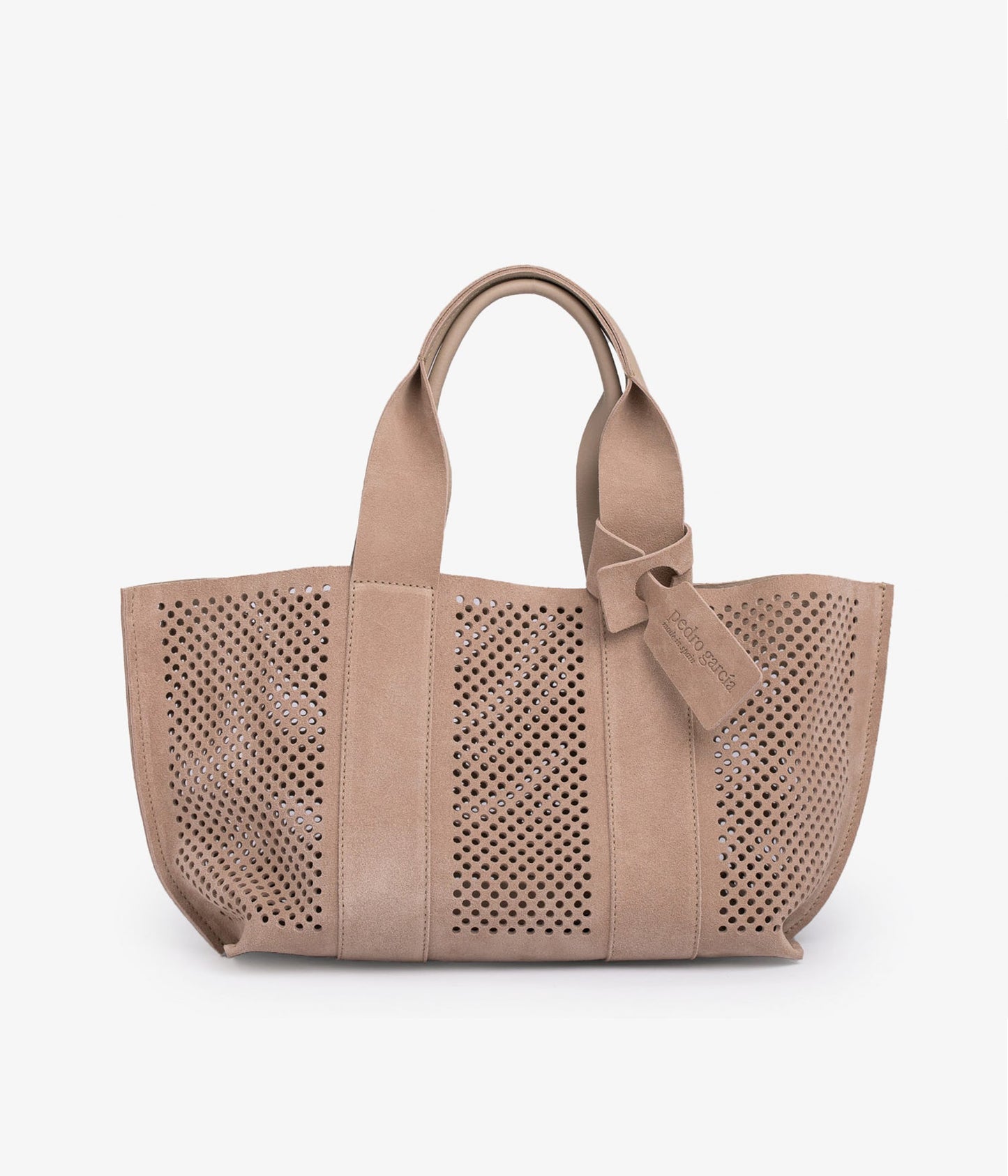 beige suede perfed tote pedro garcia 1
