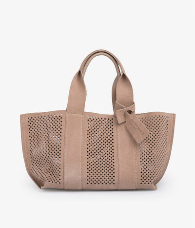 beige suede perfed tote pedro garcia 1