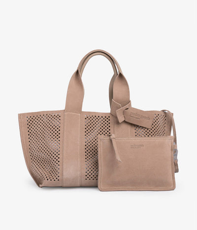 beige suede perfed tote pedro garcia 1