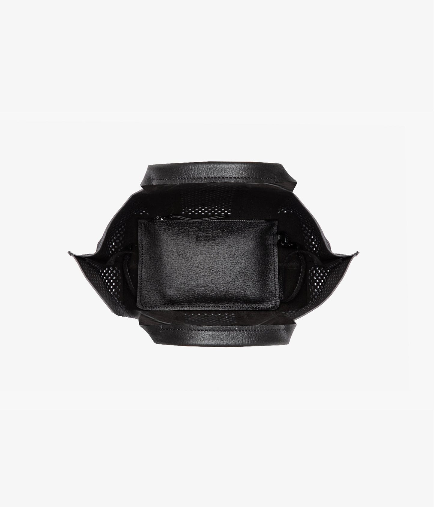 black leather bag perfed tote pedro garcia 4