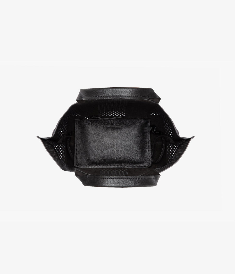 black leather bag perfed tote pedro garcia 4