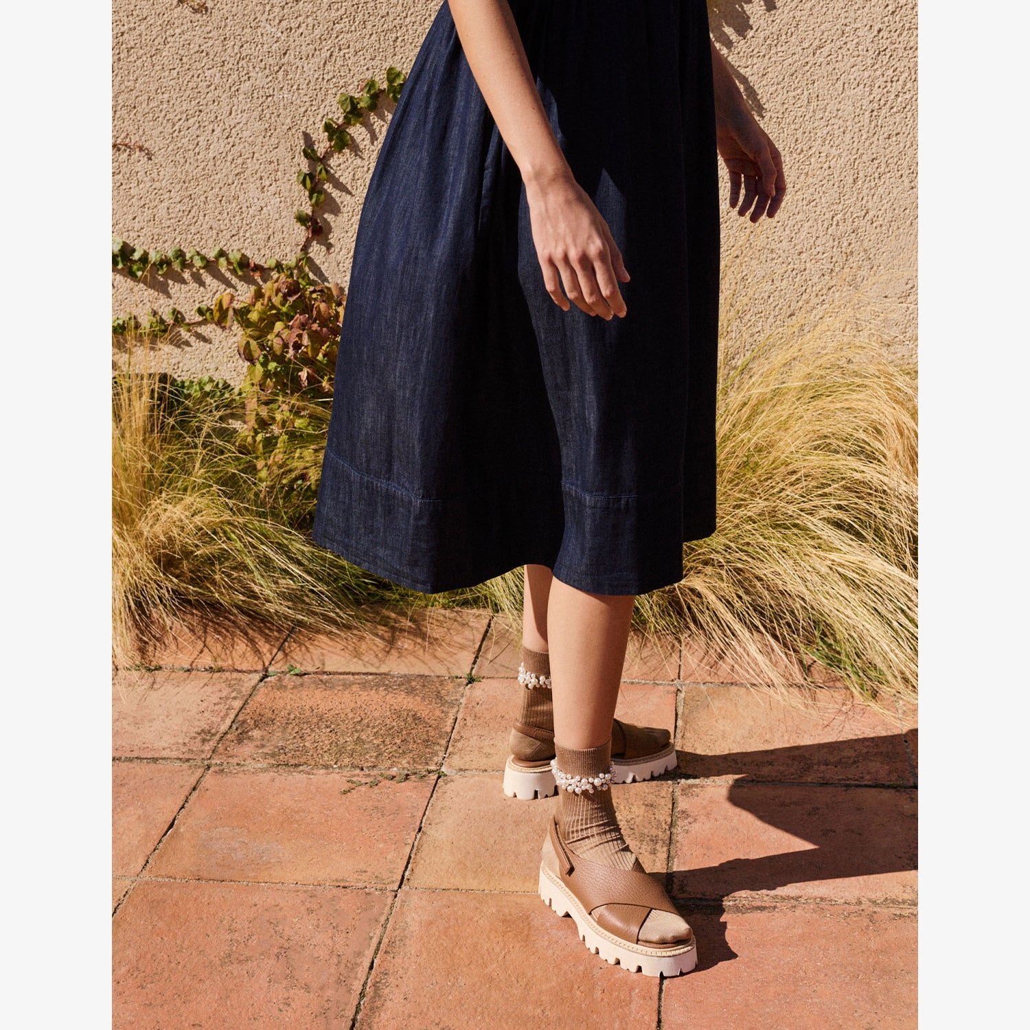 Maxi sandal in brown leather with Extralight sole | Reme| Spring
