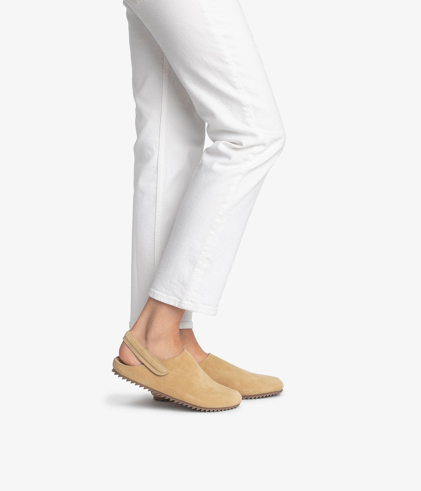 clog beige suede velcro closure bely aw25 pedro garcia 2