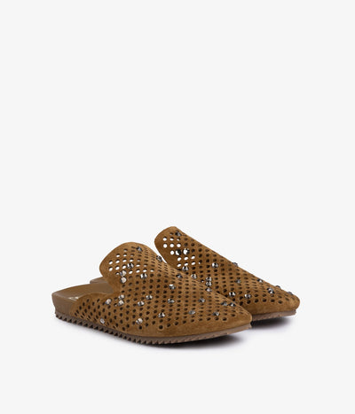 crystal clog brown suede braidy aw25 pedro garcia 1