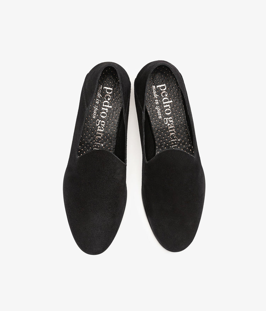 pedro garcia slipper black tonal suede yoshi ess 3