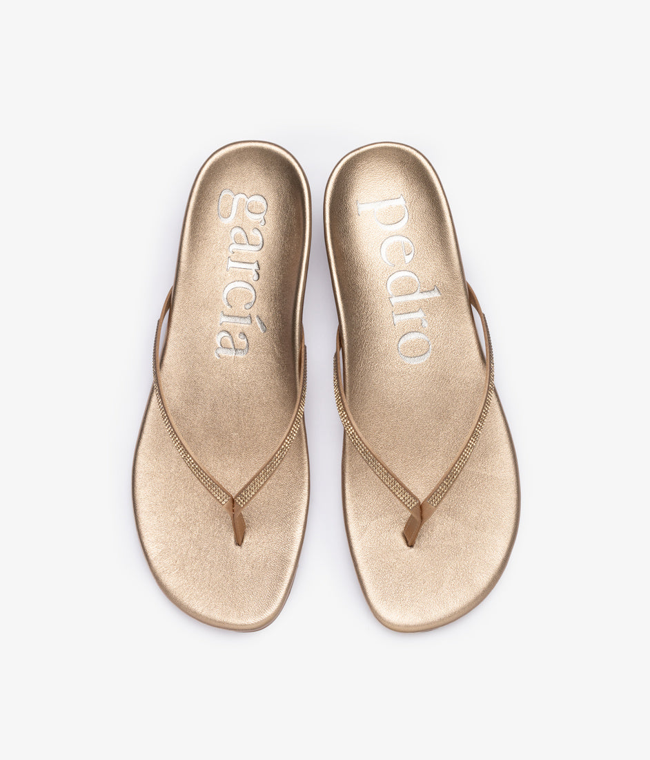 brinlee / rose gold nappa lame