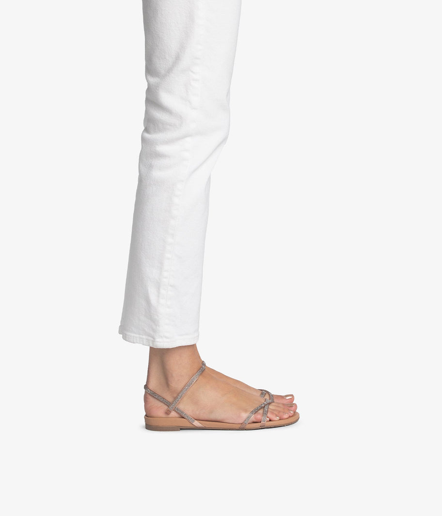 flat sandal strappy crystals leather beige bambina aw25 pedro garcia 5