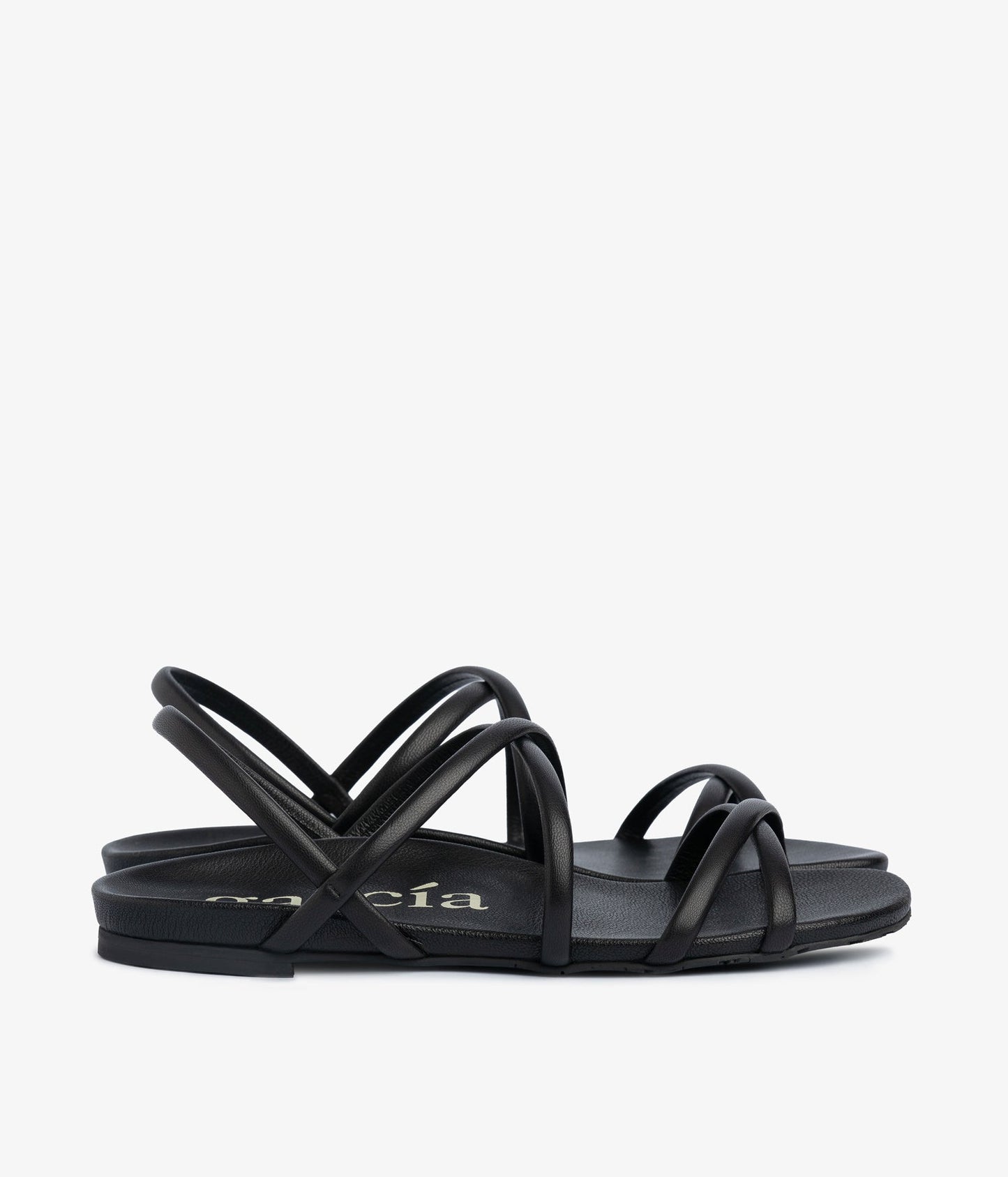 flat strappy sandal black leather biddy aw25 pedro garcia 2