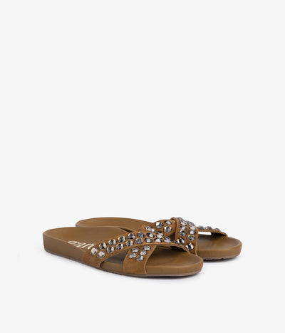 fussbetts sandal beige suede crystals analis aw25 pedro garcia 1