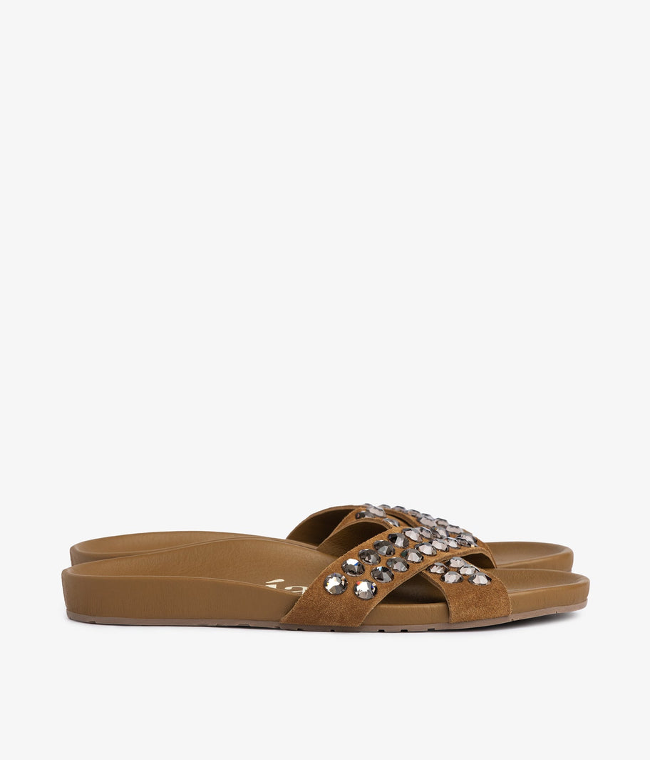 fussbetts sandal beige suede crystals analis aw25 pedro garcia 3