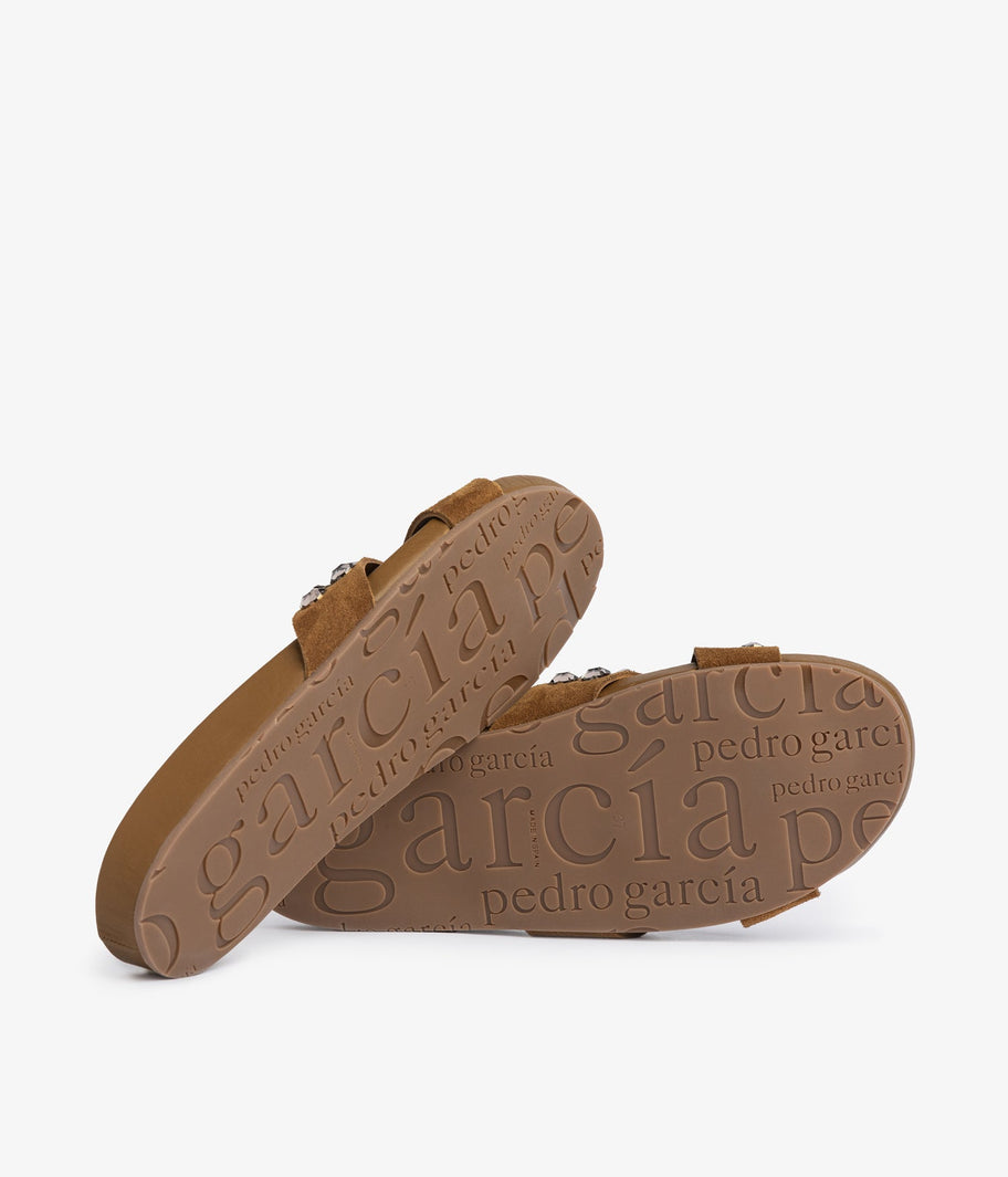 fussbetts sandal beige suede crystals analis aw25 pedro garcia 5