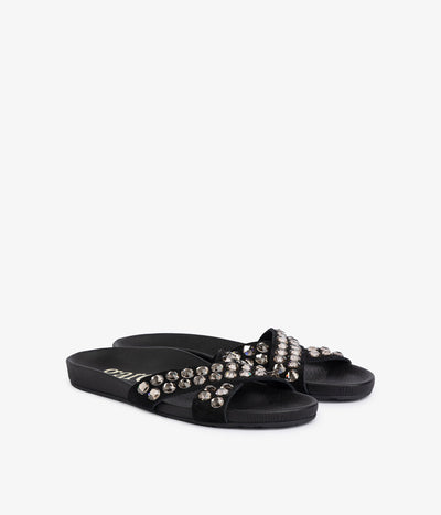 fussbetts sandal black suede crystals analis aw25 pedro garcia 1