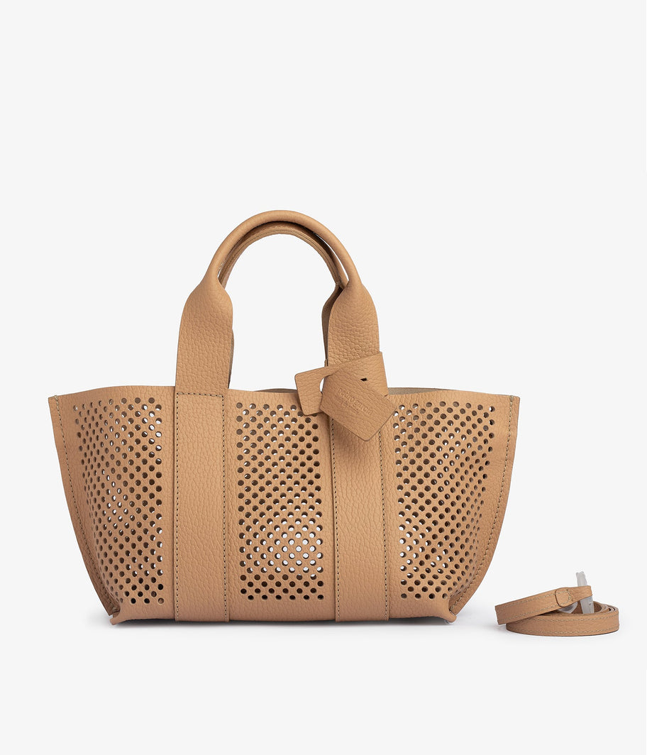 mini bolso tote piel beige perfed tote aw25 pedro garcia 2