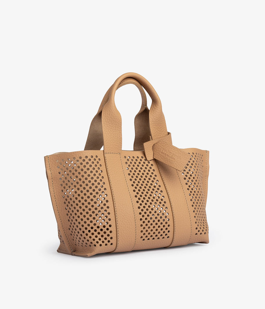 mini bolso tote piel beige perfed tote aw25 pedro garcia 3