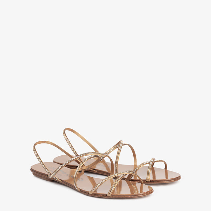 pedro garcia crystal sandal metallic ore esme ess hover