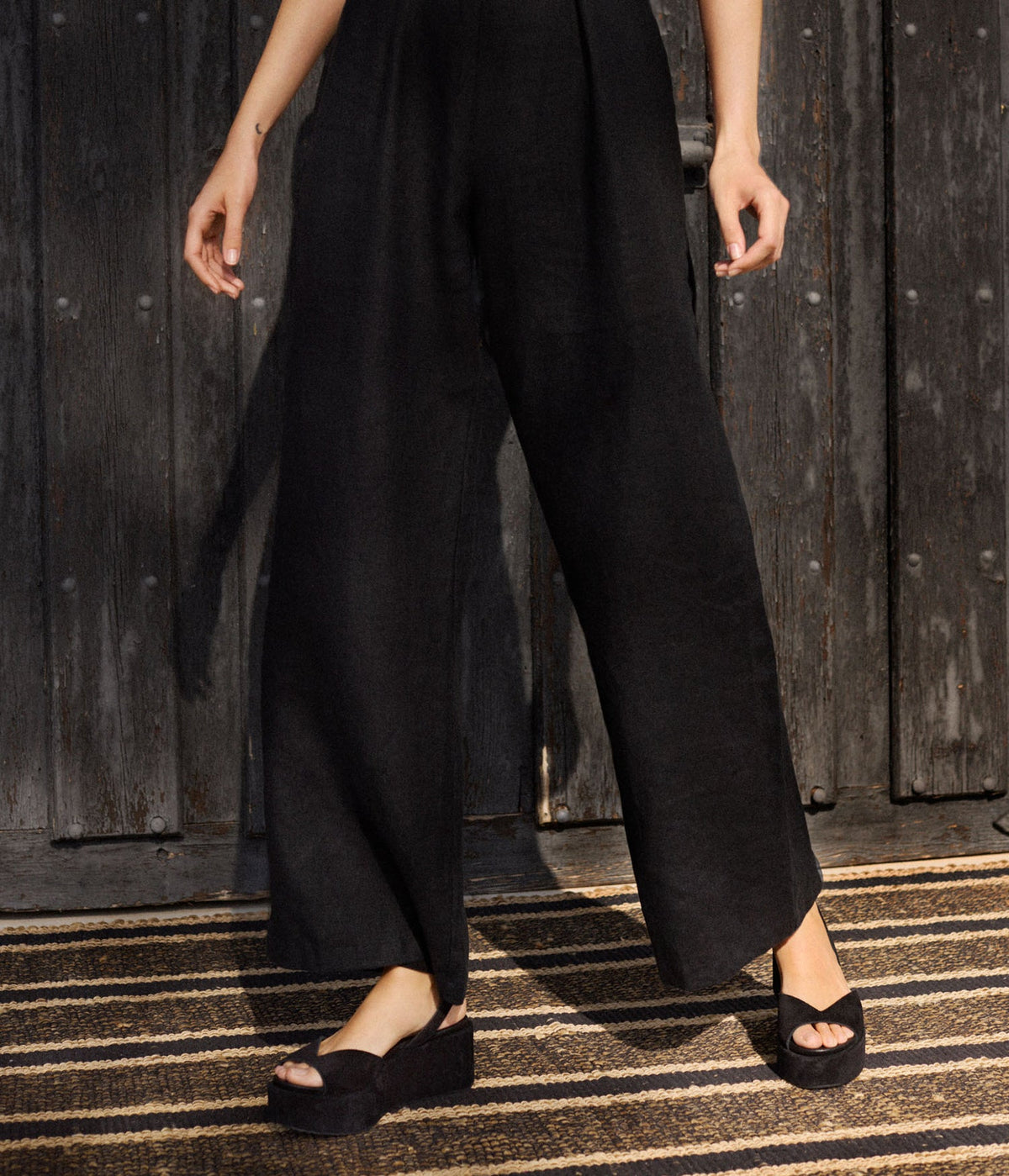 pedro garcia flatform black suede nereida campaign