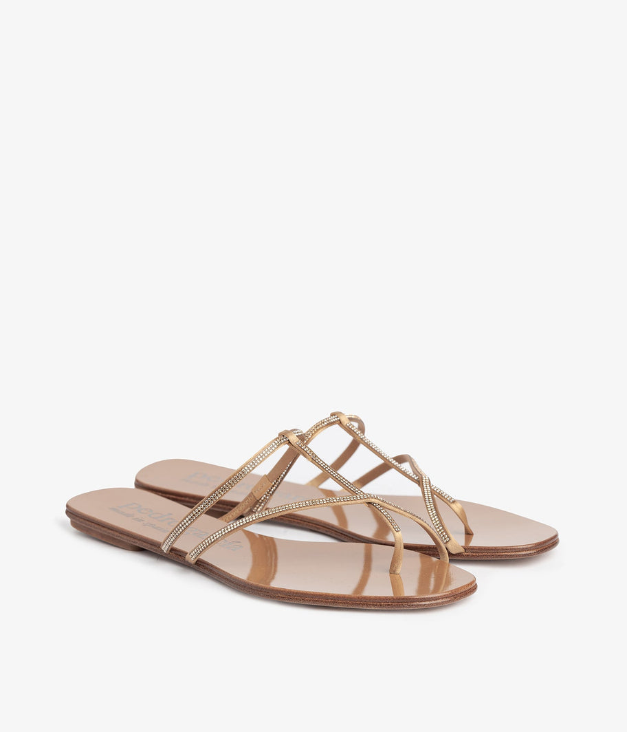 pedro garcia flip flop crystal satin ore sandal ess 2