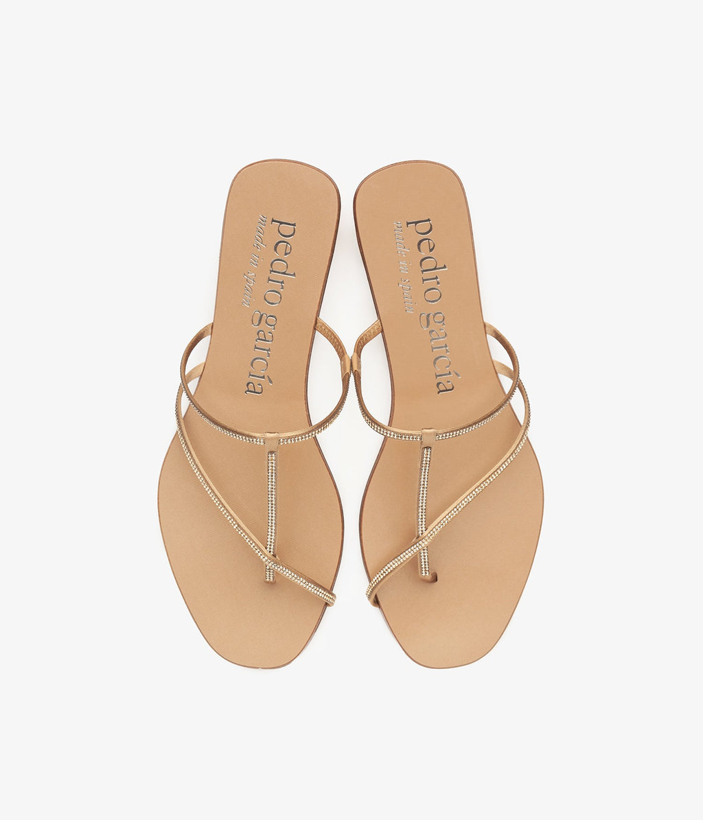 pedro garcia flip flop crystal satin ore sandal ess 3