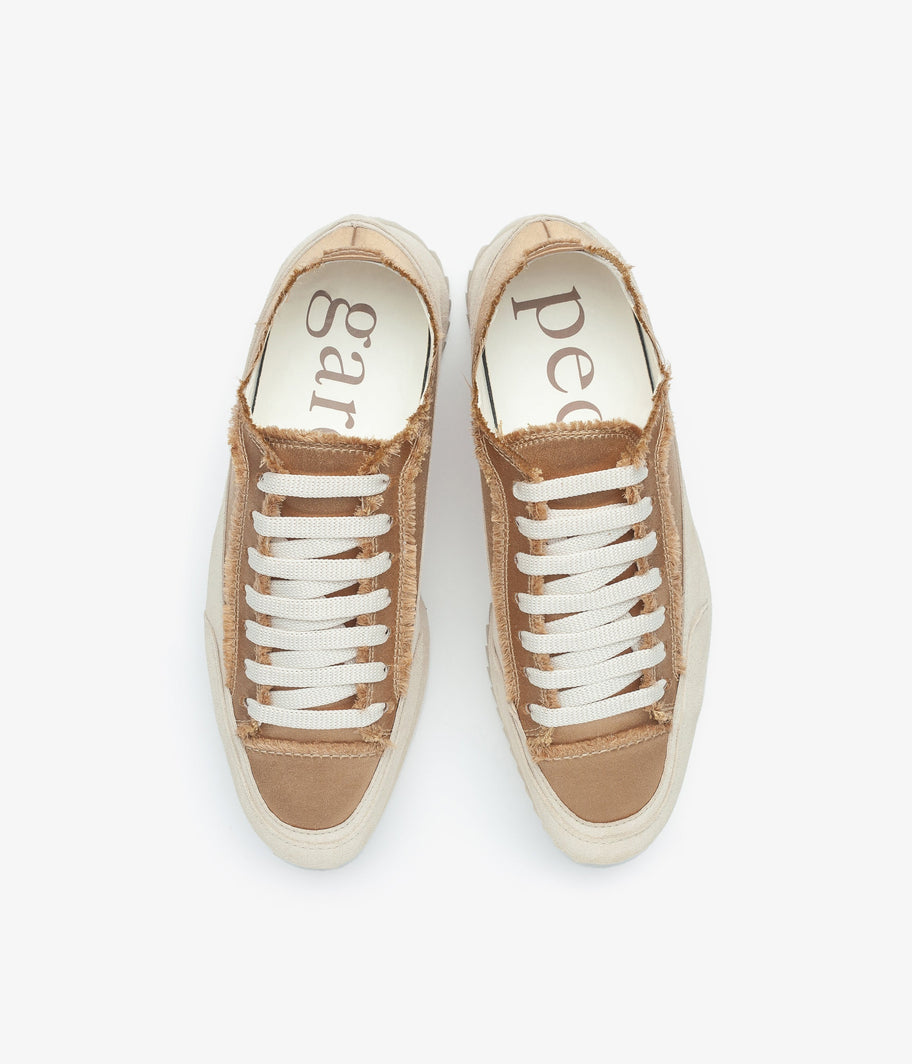 pedro garcia frayed satin trainer orella aw23 4