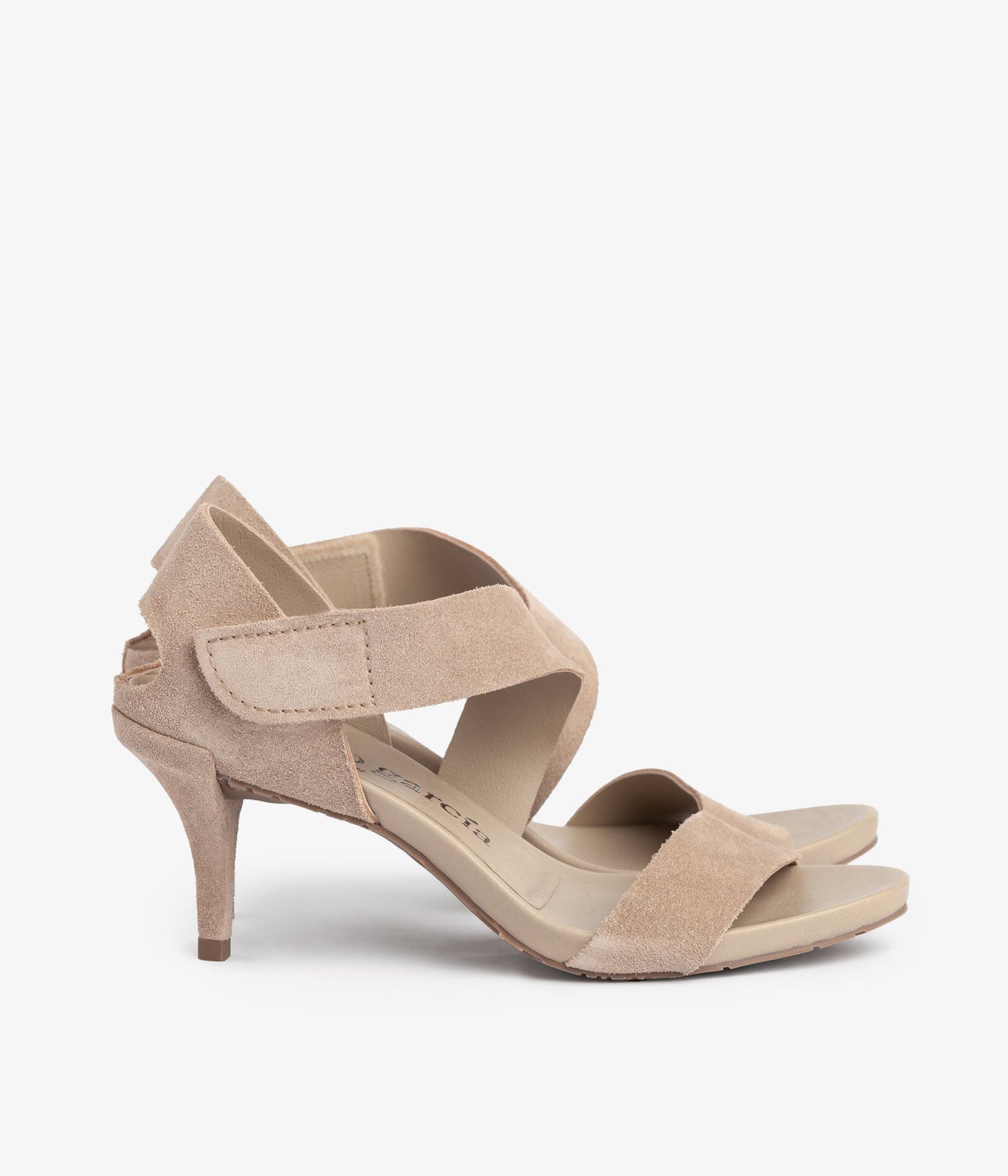 pedro garcia mid heel sandal beige suede west ess 1