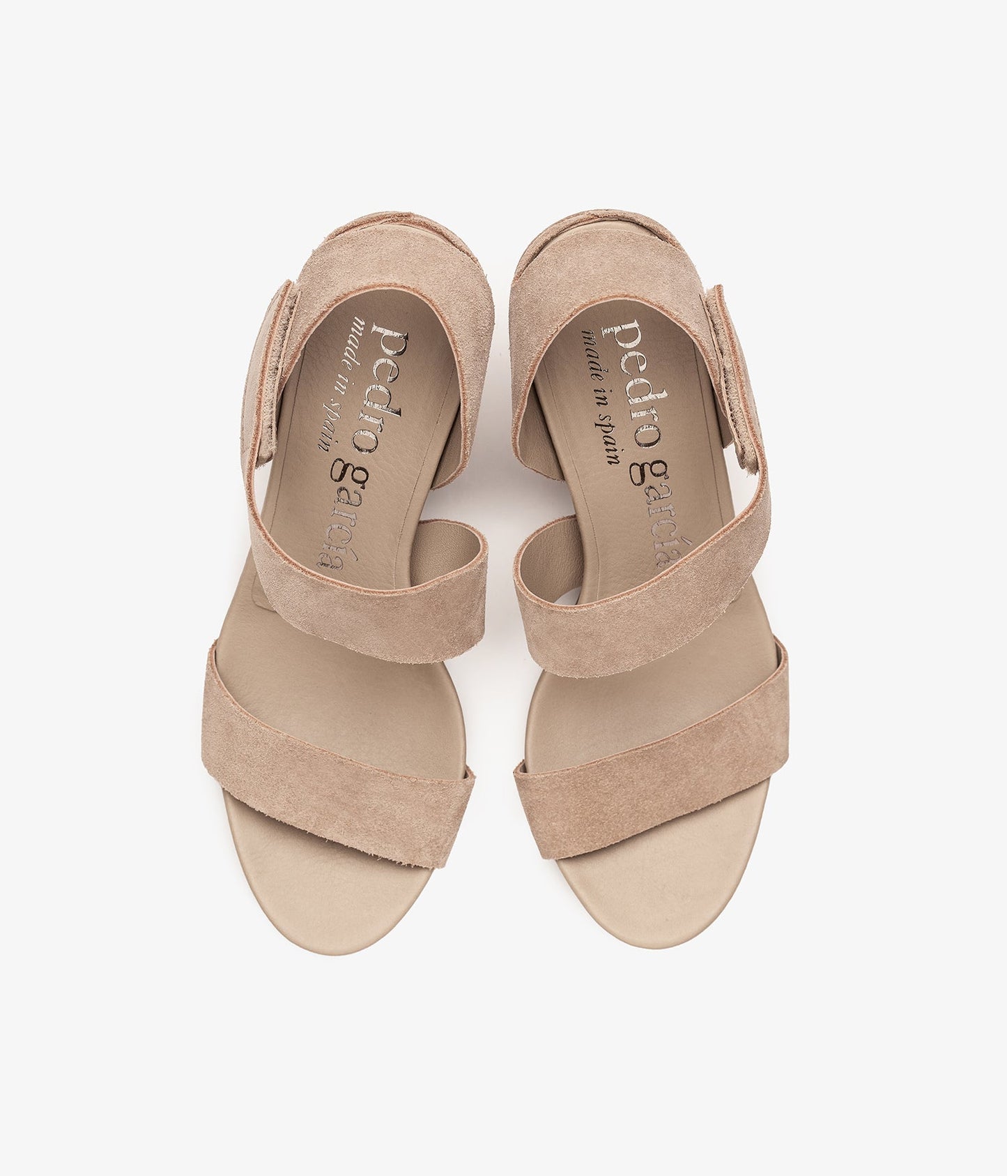 pedro garcia mid heel sandal beige suede west ess 3