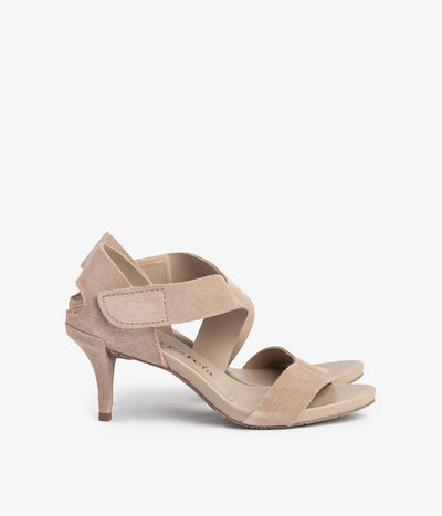 pedro garcia mid heel sandal beige suede west ess hover