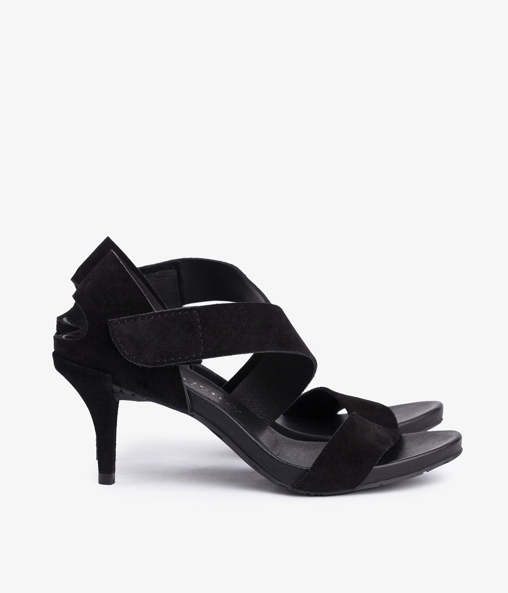 pedro garcia mid heel sandal black suede west ess 1