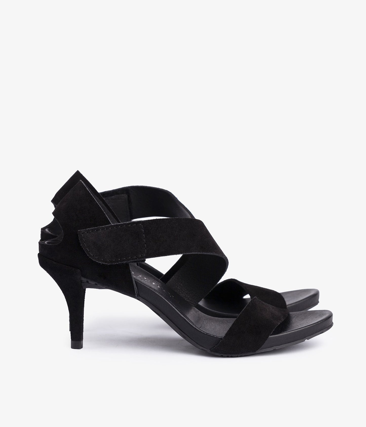 pedro garcia mid heel sandal black suede west ess 1