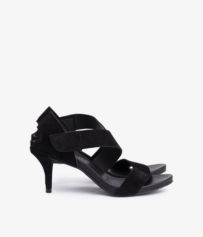 pedro garcia mid heel sandal black suede west ess 2