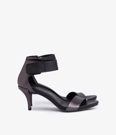pedro garcia midi heel sandal metallic black winka ess 2