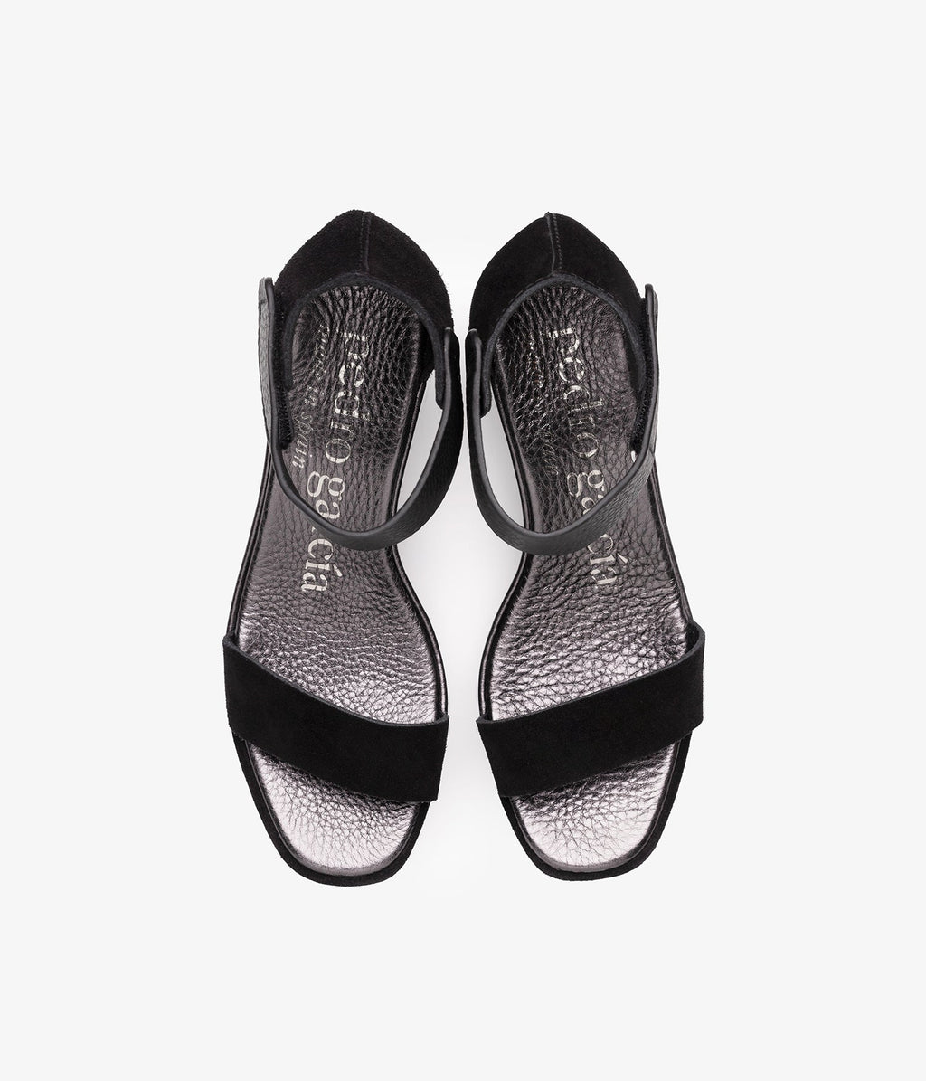 pedro garcia quarter back wedgesuede black fidelia w23 3