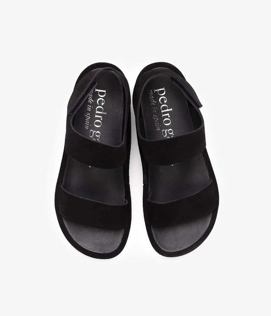 pedro garcia slide flatform sandal beige black lacey ess 4