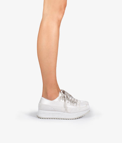pedro garcia sneaker wedge white silk satin orella 2