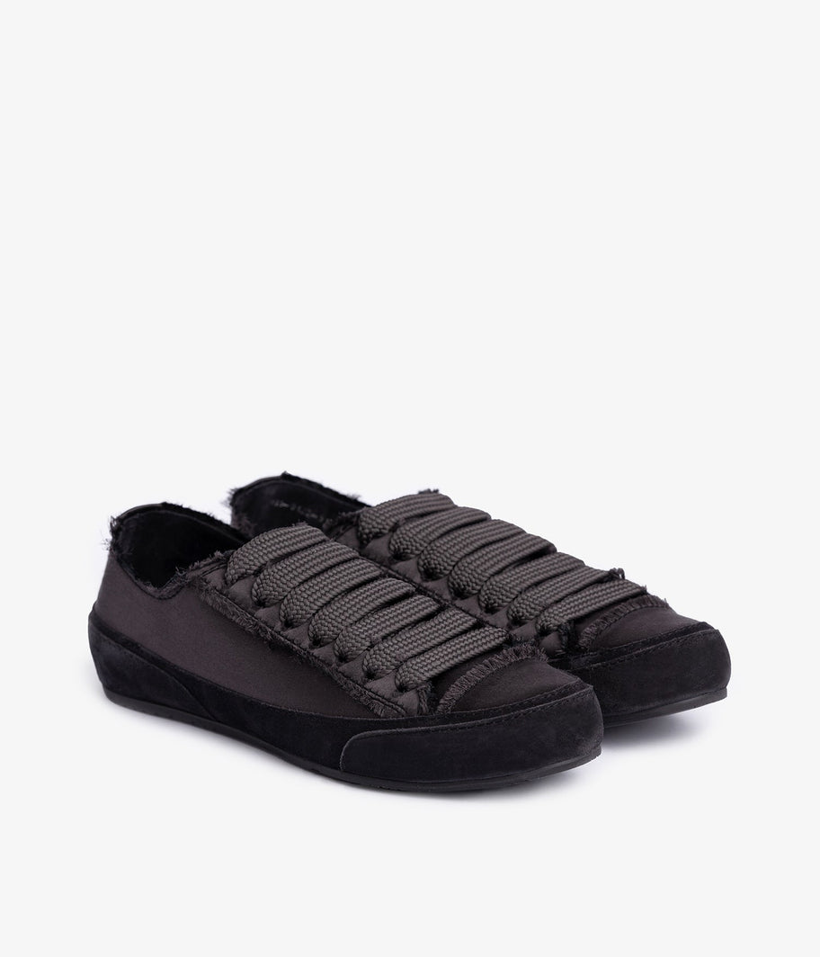 pedro garcia sneaker black tonal silk satin parson ess 2
