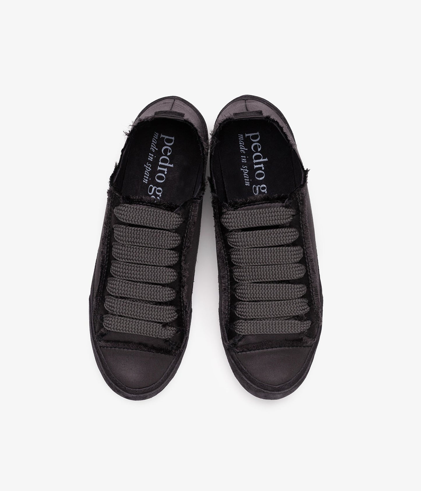 pedro garcia sneaker black tonal silk satin parson ess 3