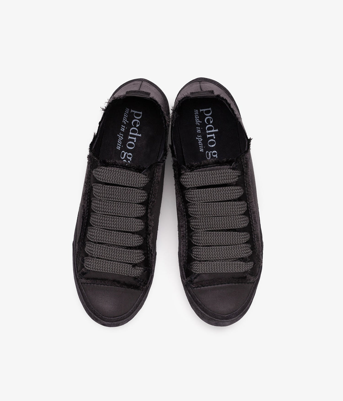 pedro garcia sneaker black tonal silk satin parson ess 3