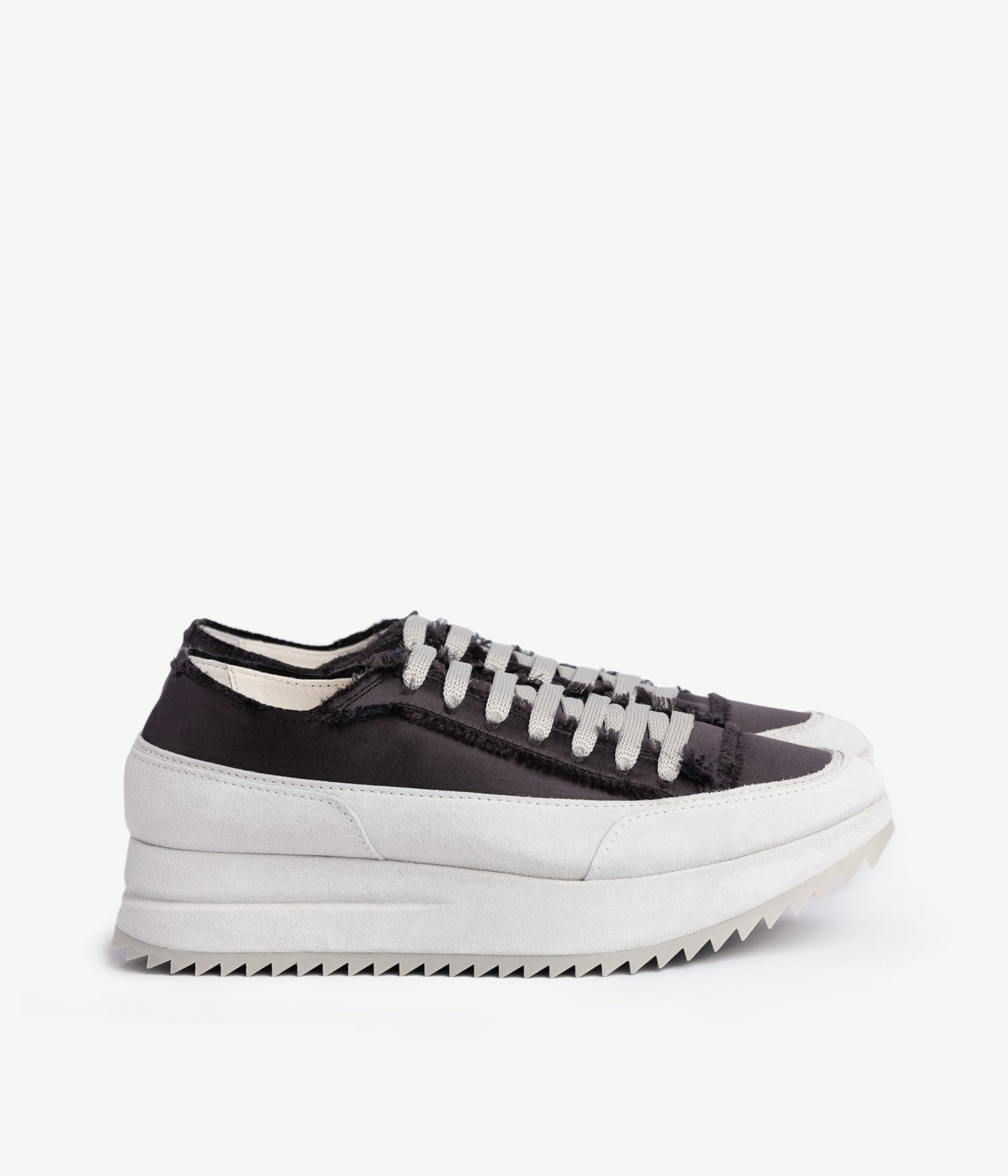pedro garcia sneaker wedge black silk satin orella 1