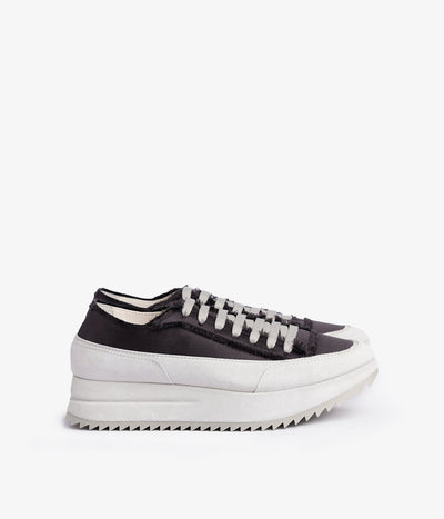 pedro garcia sneaker wedge black silk satin orella 2