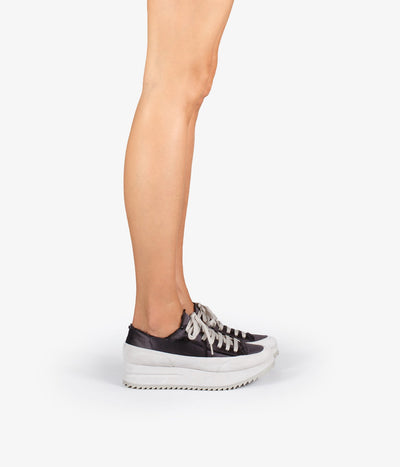 pedro garcia sneaker wedge black silk satin orella 2