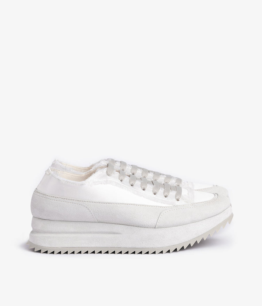 pedro garcia sneaker wedge white silk satin orella 1