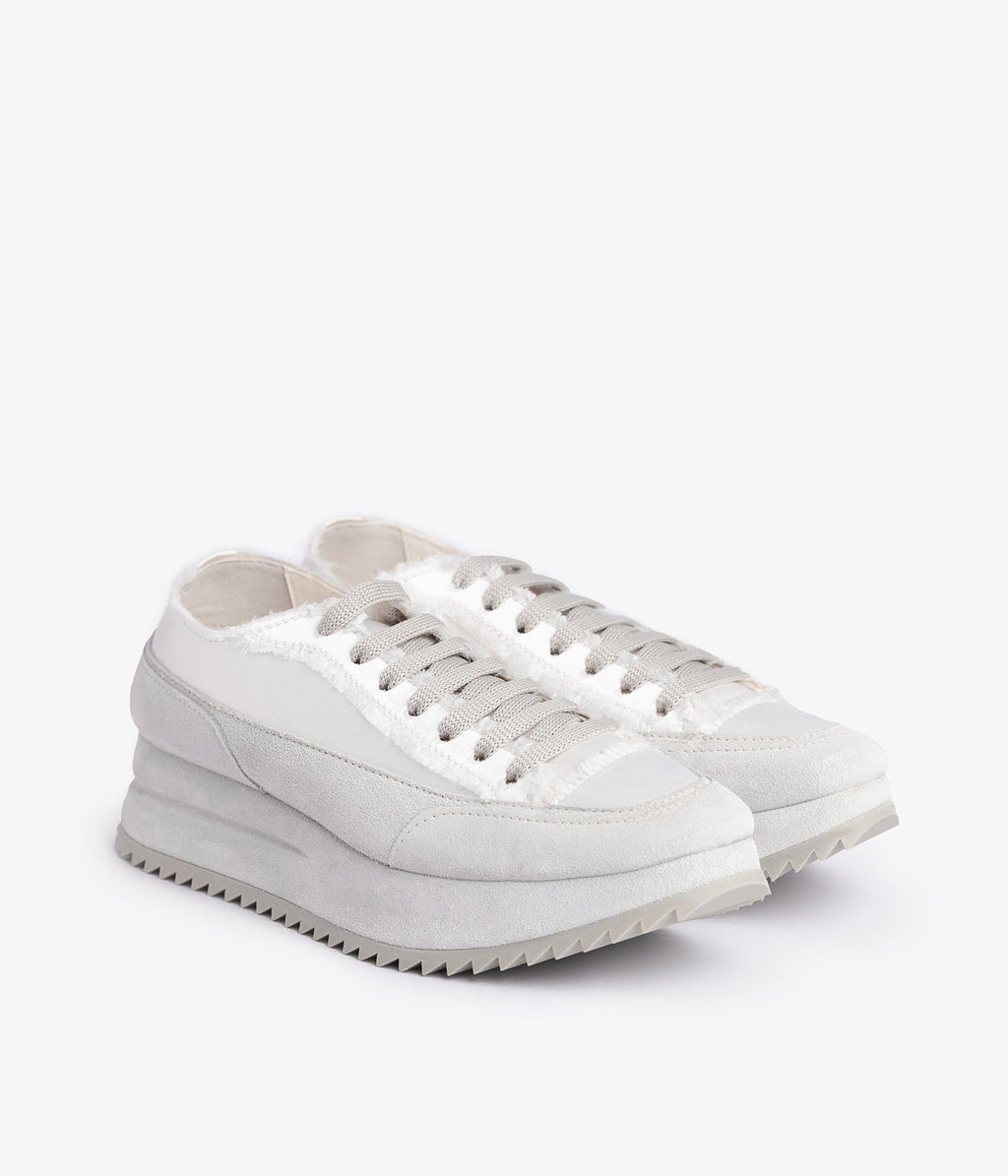 pedro garcia sneaker wedge white silk satin orella 2
