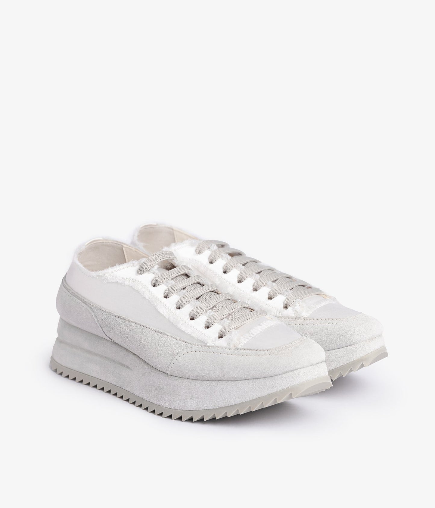 pedro garcia sneaker wedge white silk satin orella 2