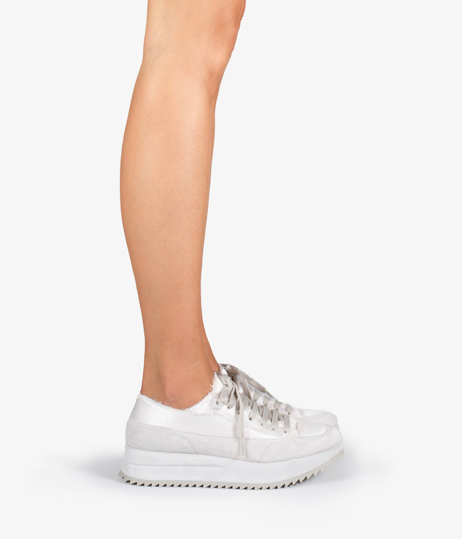 pedro garcia sneaker wedge white silk satin orella ess 5