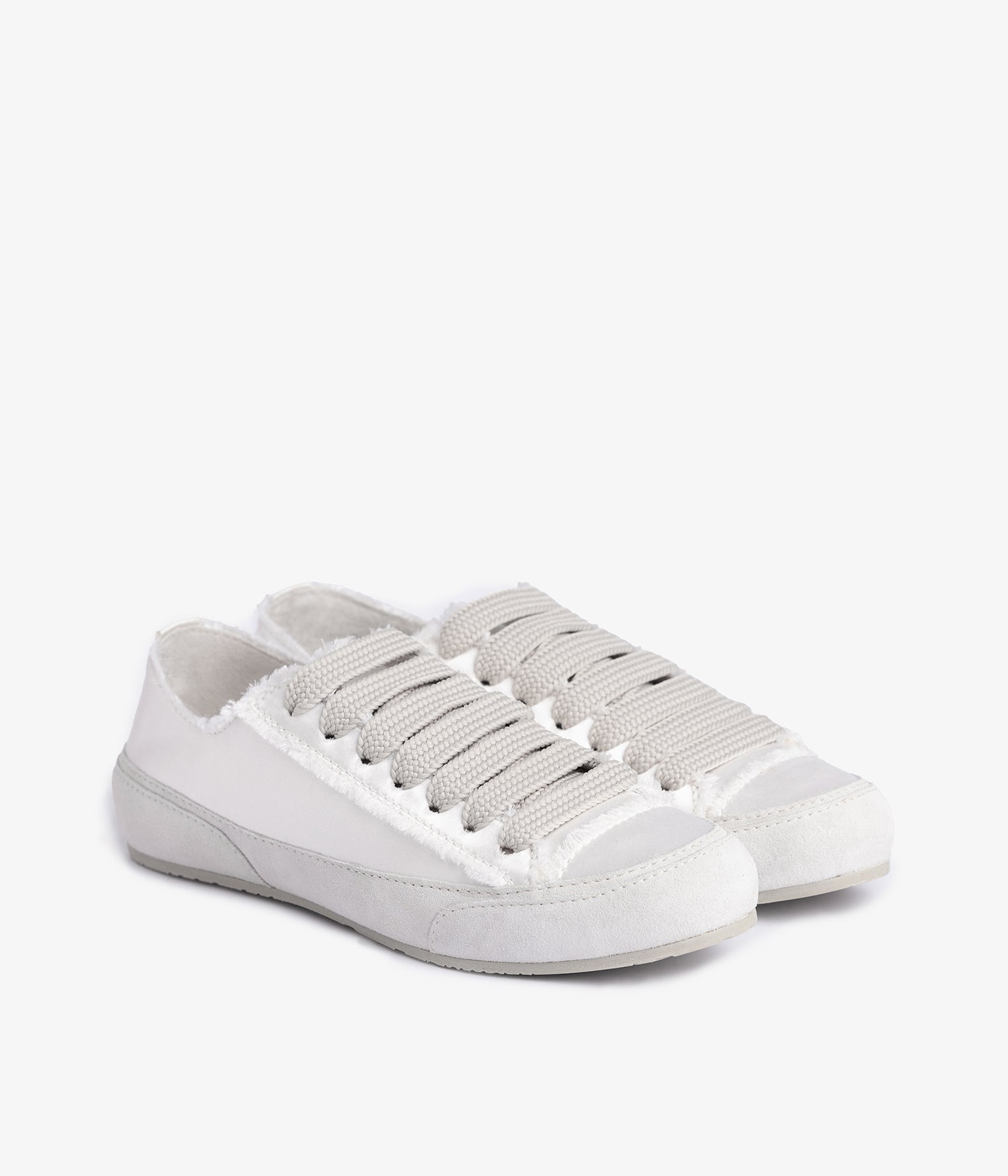 White frayed satin sneaker | Parson | Essentials collection & Pedro ...