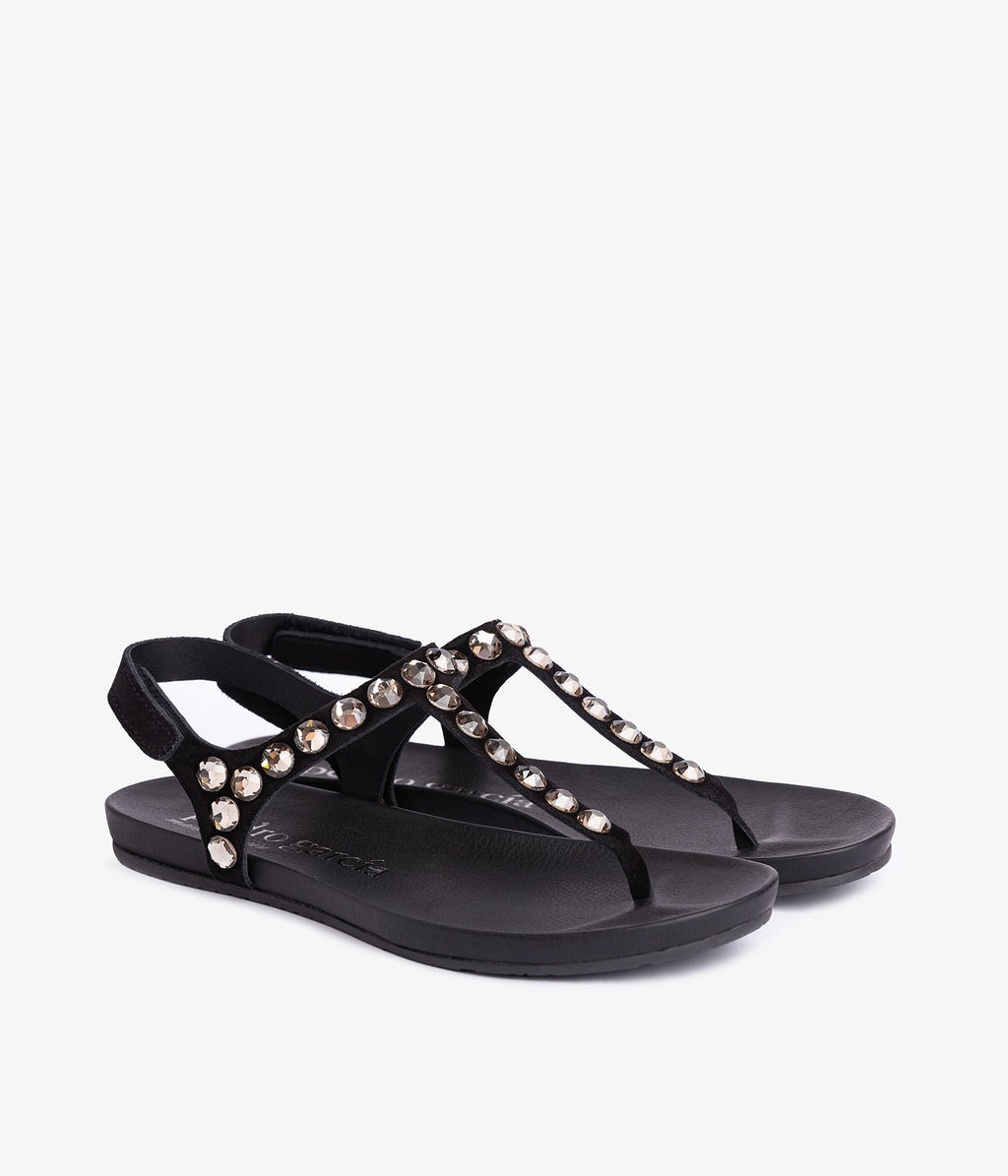 pedro garcia thong sandal black suede judith ess 1