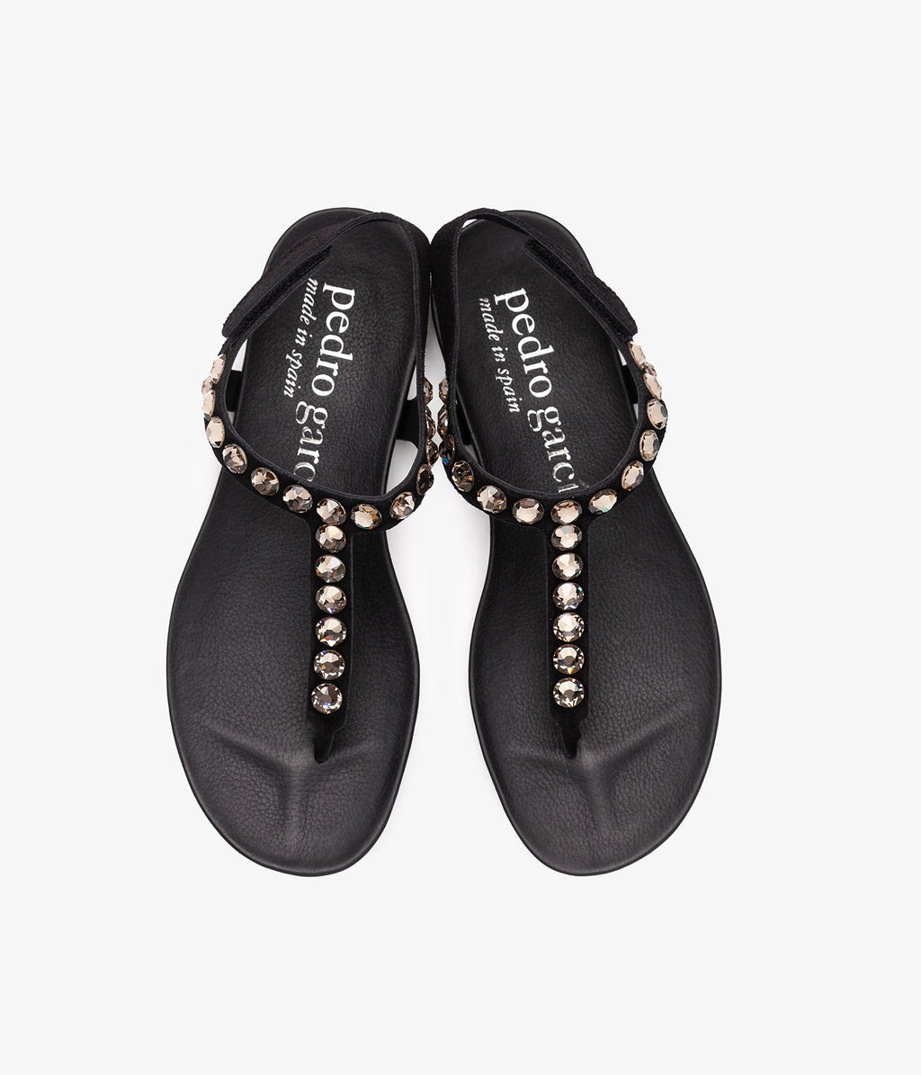 pedro garcia thong sandal black suede judith ess 4