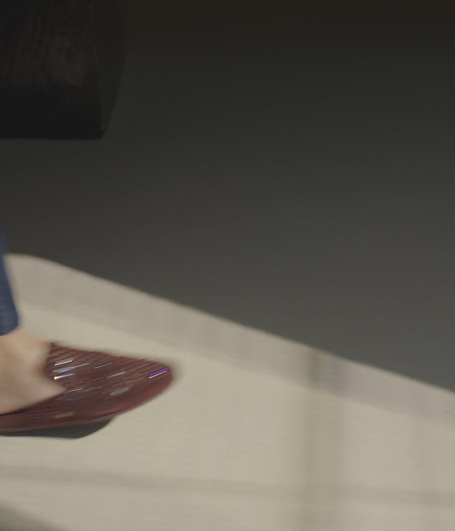 Clog in burgundy leather | Braidy| Spring Summer 26 | & Pedro García USA