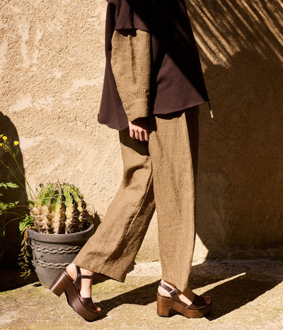 wedge sandal wood metallic leather danila aw25 pedro garcia 1