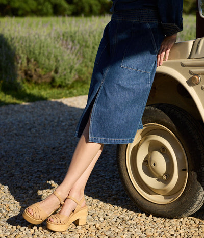 wood wedge velcro closure daya leather beige aw25 pedro garcia 1